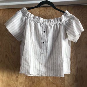 FATE NWT Stripe Blouse Size L